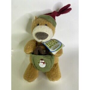 Earthmates Fuzz That Wuzz Christmas Bear Recycled Plush Stuffed Animal Toy